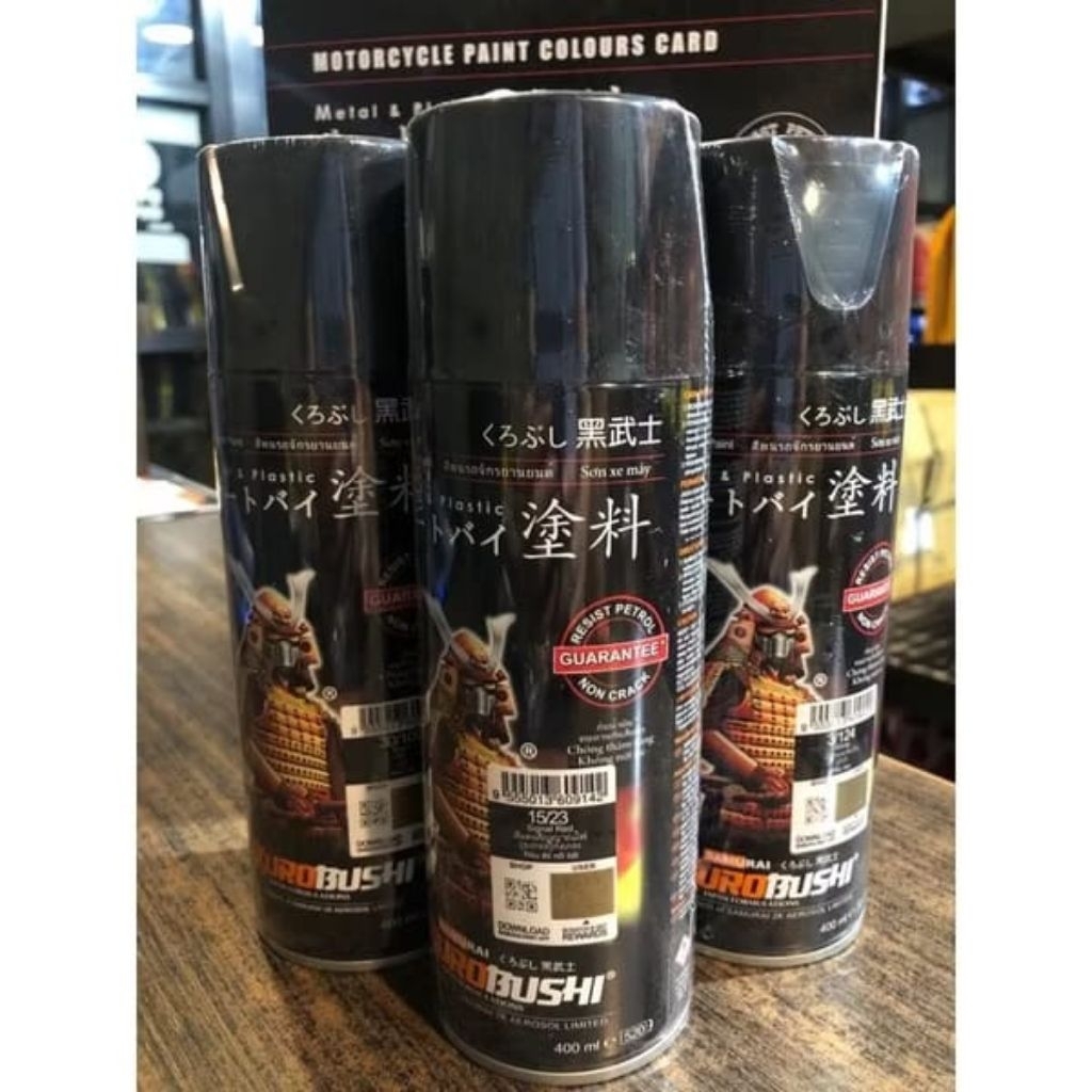 SAMURAI PAINT FLAT BLACK WARNA STANDAR HITAM DOFF