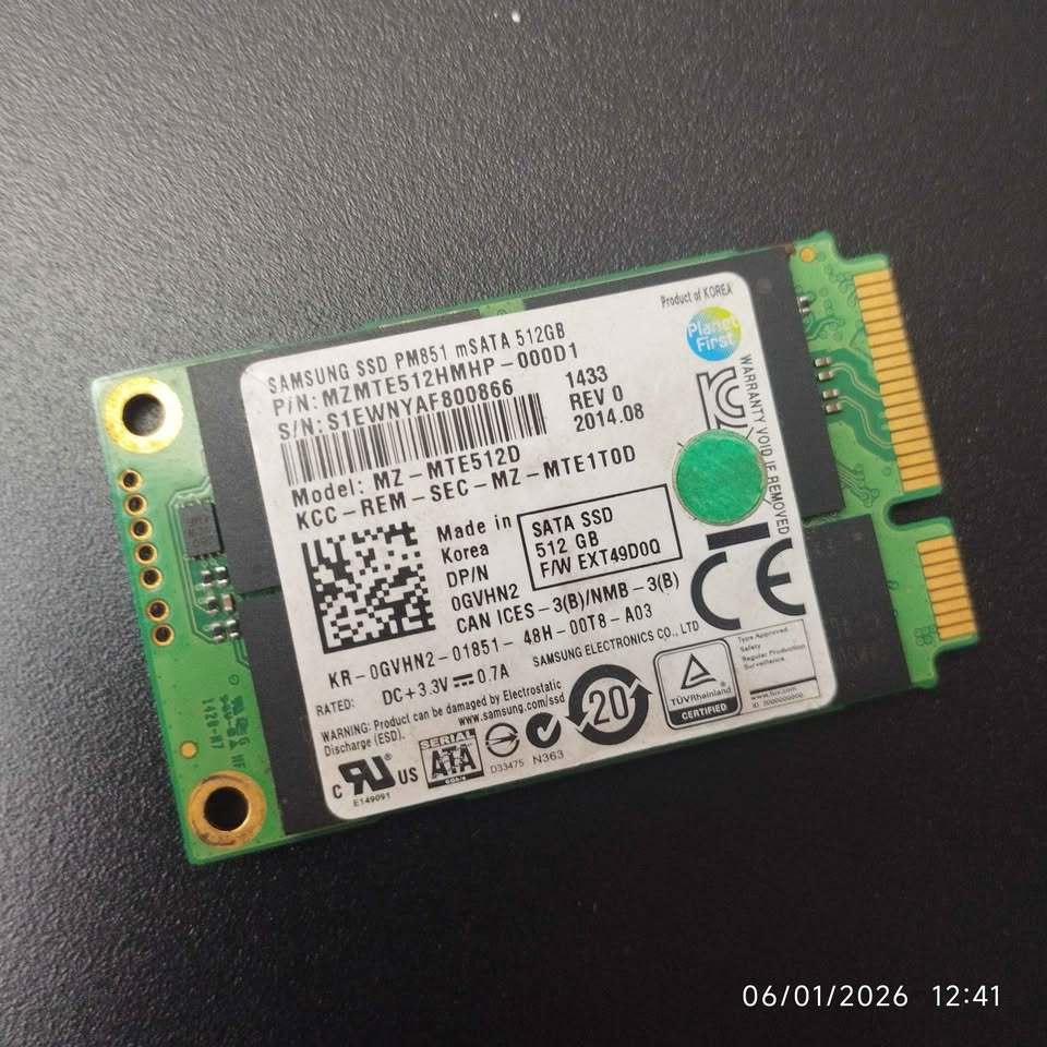 Ssd 512gb Msata Samsung PM851 Sentinel 100/81