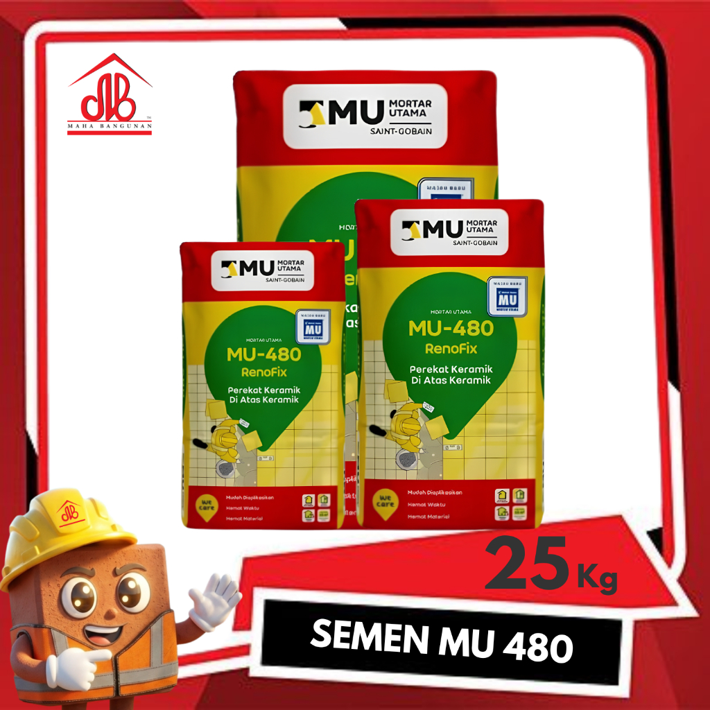 SEMEN MORTAR UTAMA MU 480 - LEM KERAMIK DIATAS KERAMIK