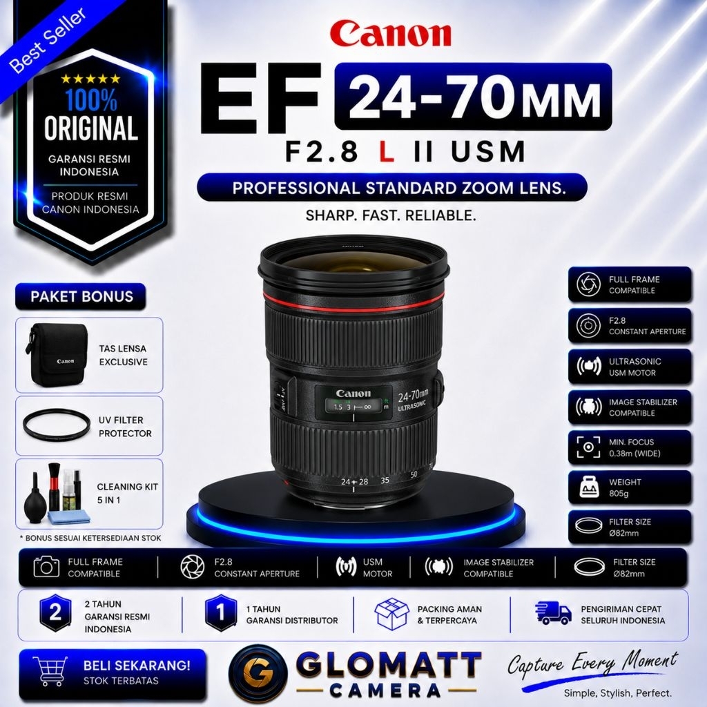 CANON EF 24-70MM F2.8 L II USM / LENSA CANON EF 24-70MM F2.8 L MARK II / 24-70MM F2.8 L USM II