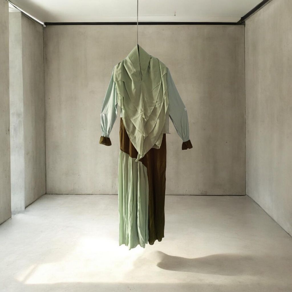Fazle Collection Gamis Syar I Warna Hijau Modis Kekinian dengan Desain Elegan dan Nyaman
