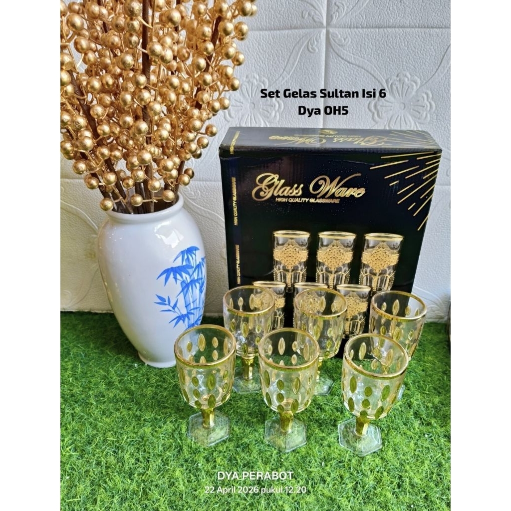 Set gelas sultan isi 6