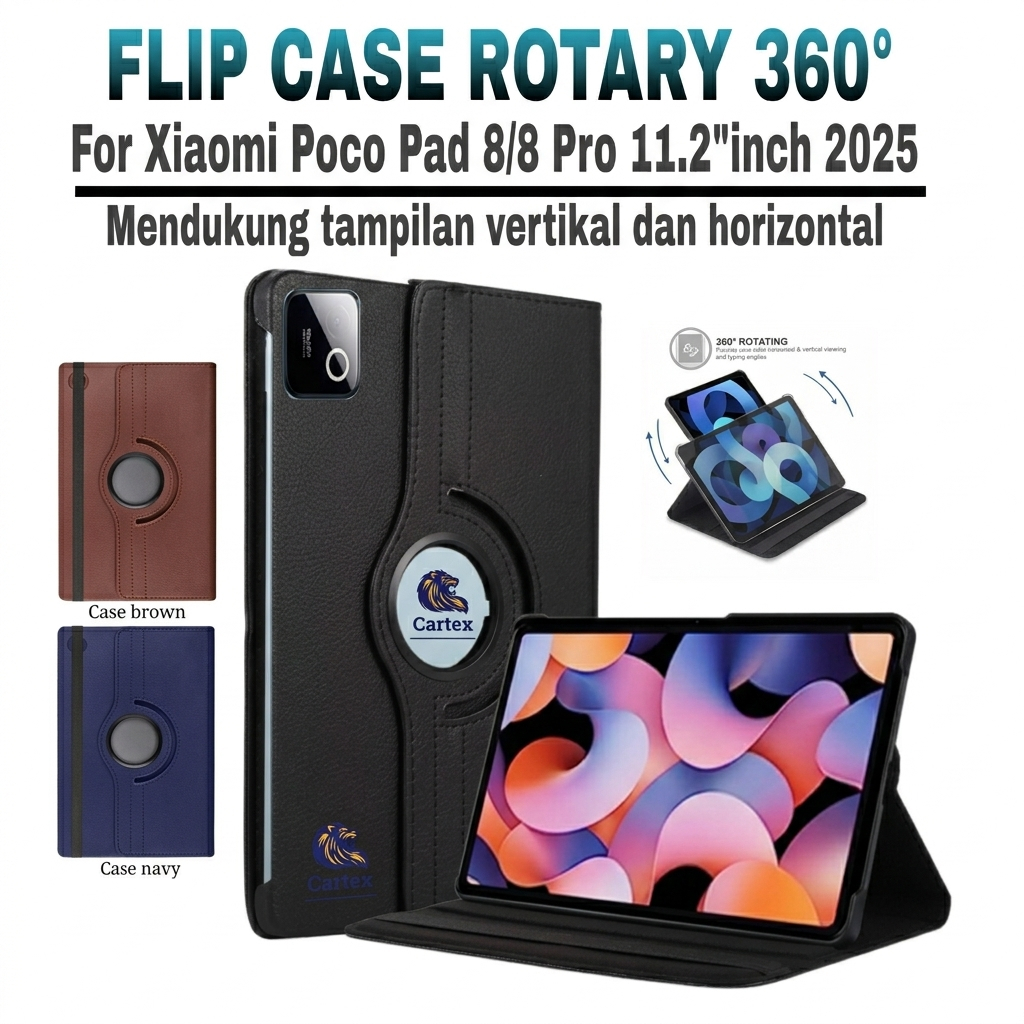 Case rotary xiaomi pad 8 / 8 pro 11.2"inch 2025 / case xiaomi pad 8 / case xiaomi pad 8 pro / casing