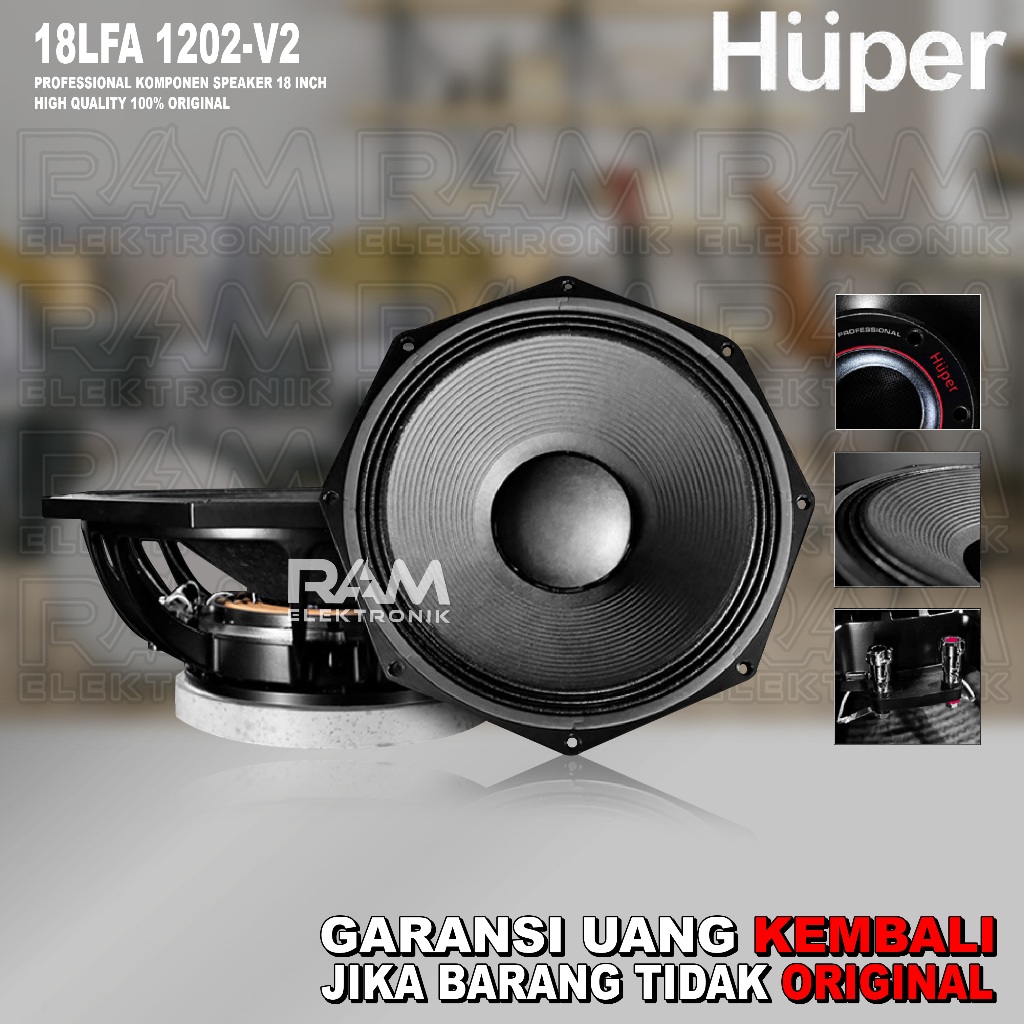 Komponen Speaker 18 Inch HUPER 18LFA1202A | 18LFA1202 A | 18LFA 1202 A Original