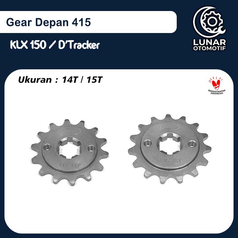 Gear Gir Gigi Tarik Depan 415 14 15 T Kawasaki KLX150 KLX 150 S L BF D Tracker Grade SSS