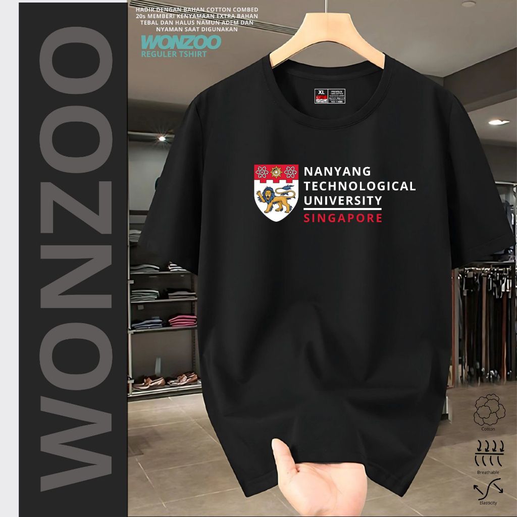 KAOS TSHIRT NANYANG TECHNOLOGICAL UNIVERSITY SINGAPORE  NTU (PREMIUM QUALITY)