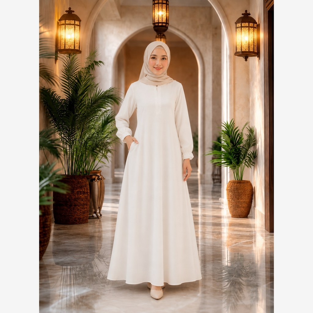 Gamis Abaya Wanita Elegan Bahan Cey Embos Terbaru By HijrahHijab Collection