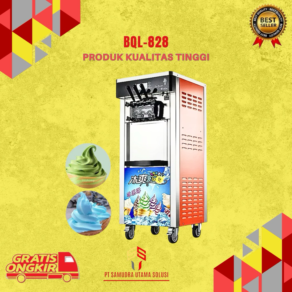 Mesin Es Krim 3 Tuas Soft Ice Cream TYPE BQL-828