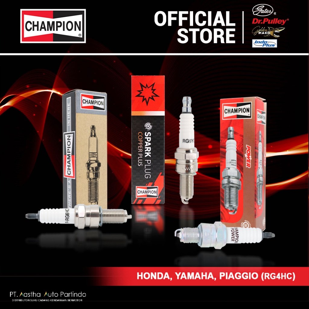 CHAMPION BUSI NEWMEGAPRO/SONIC150R/SCOOPYESPALLNEW/GENIO/SUPRAGTR/VARIO110CC/VARIO125CC/VARIO150CC/V