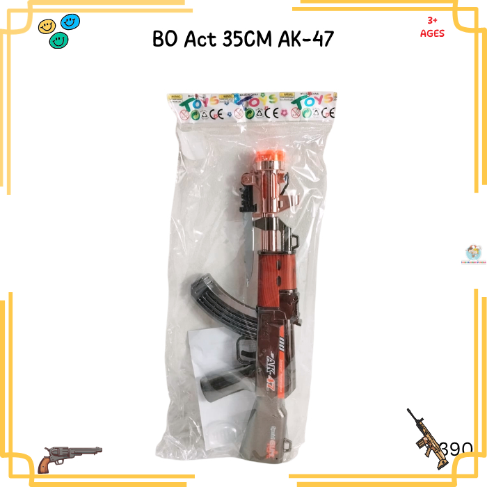 Mainan Anak BO ACT 35Cm AK-47 Mainan Anak