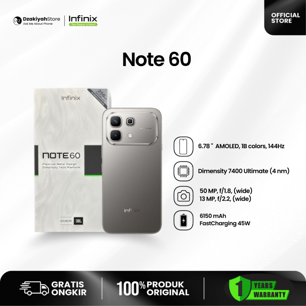 [DZAKIYAH STORE] INFINIX NOTE 60 NEW GARANSI RESMI