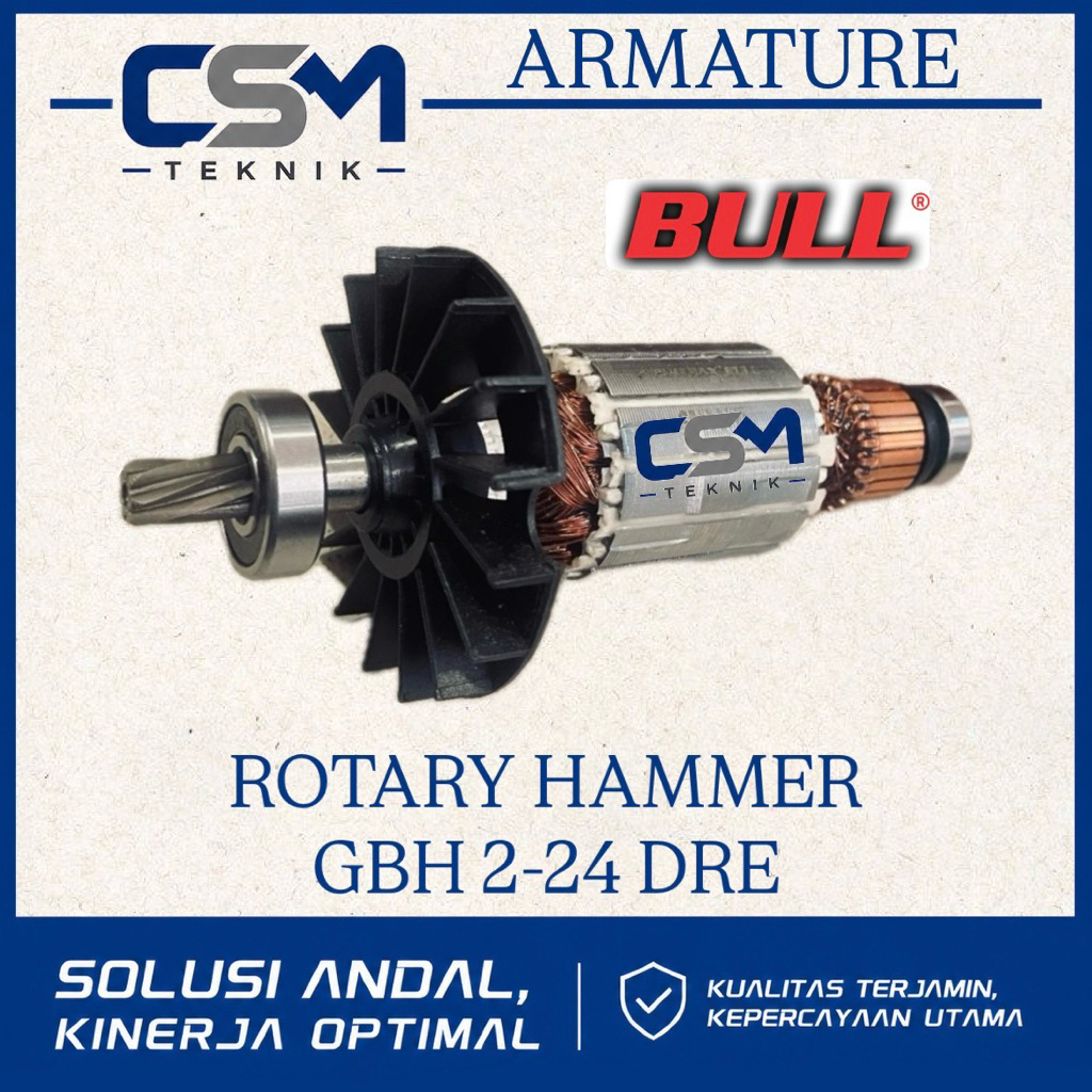 ARMATURE ANGKER ROTARY HAMMER COMPACTIBLE BOSCH GBH2-24DRE ANGKER MESIN BOR GBH 2 24 DRE (BULL)
