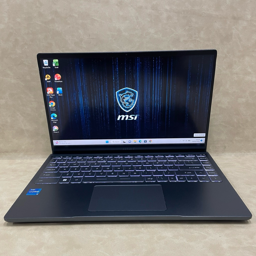 Laptp Second MSI Modern 14 B11MOU intel i5-1155G7 RAM 8 GB/SSD 512 GB 14”FHD IPS Slim gahar normal