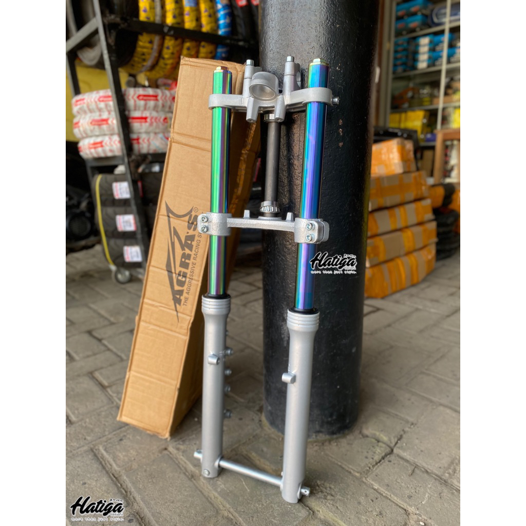 SHOCK NINJA SKOK DEPAN NINJA RR AS RAINBOW SILVER IMPORT AGRAS