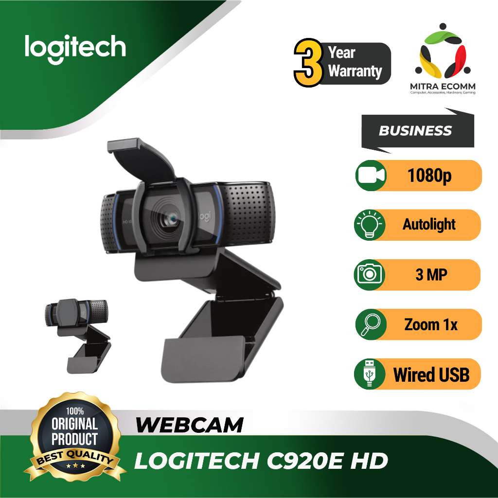 Webcam Logitech C920E HD 1080p