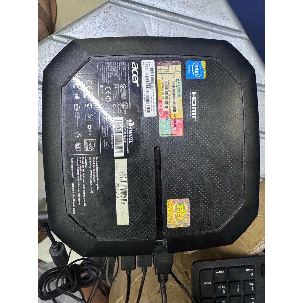 mini pc acer veriton n2620g intel celeron ram 4gb hdd 500gb wifi siap pakai