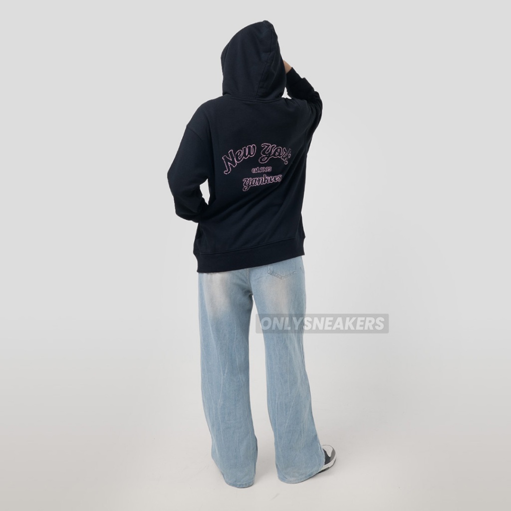 MLB NEW YORK YANKEES VINTAGE VARSITY SPORTIVE BLACK HOODIE