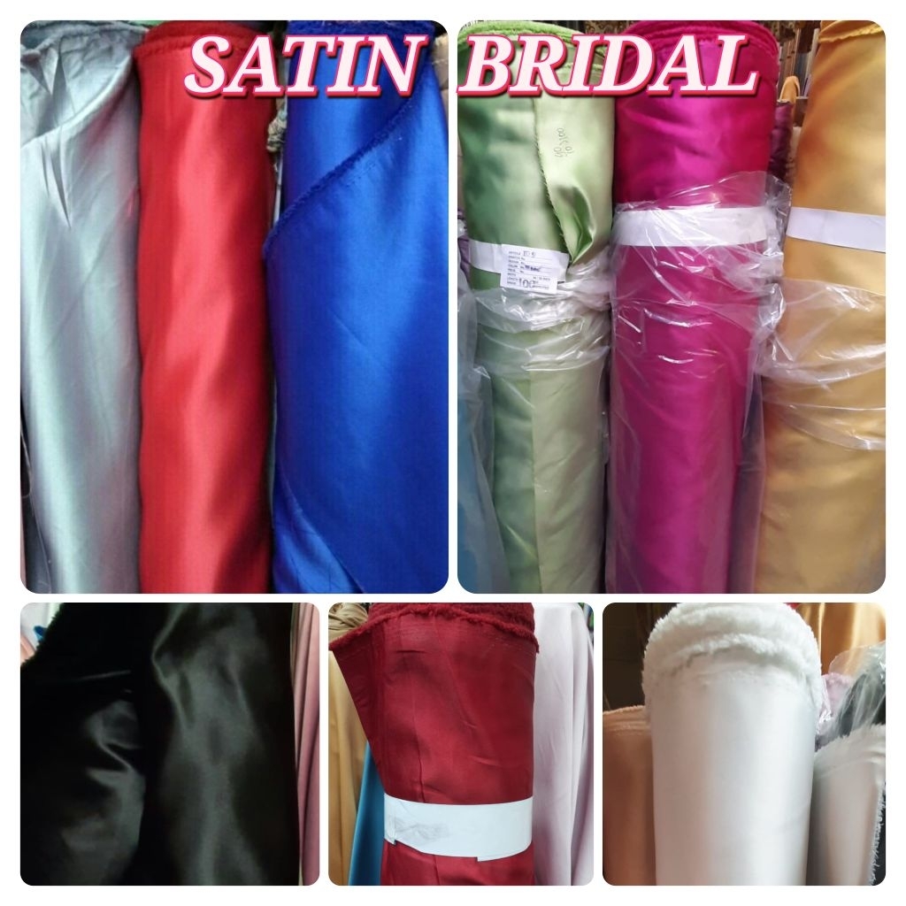 Bahan Bridal/Bahan Satin Bridal/Bahan Satin Bridal Duchess/Kain Satin Bridal