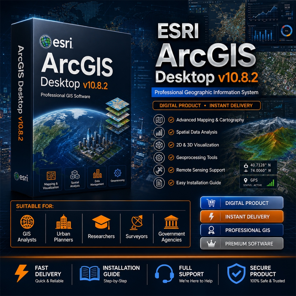 ESRI ArcGIS Desktop v10.8.2 Full Version Lifetime
