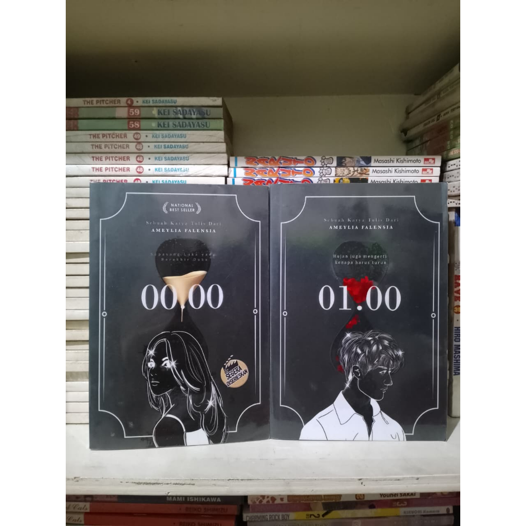 PRELOVED BUKU 00.00 DAN BUKU 01.00 AMEYLIA FALENSIA BUKU NOVEL REMAJA TEEN FICTION NATIONAL BEST SEL