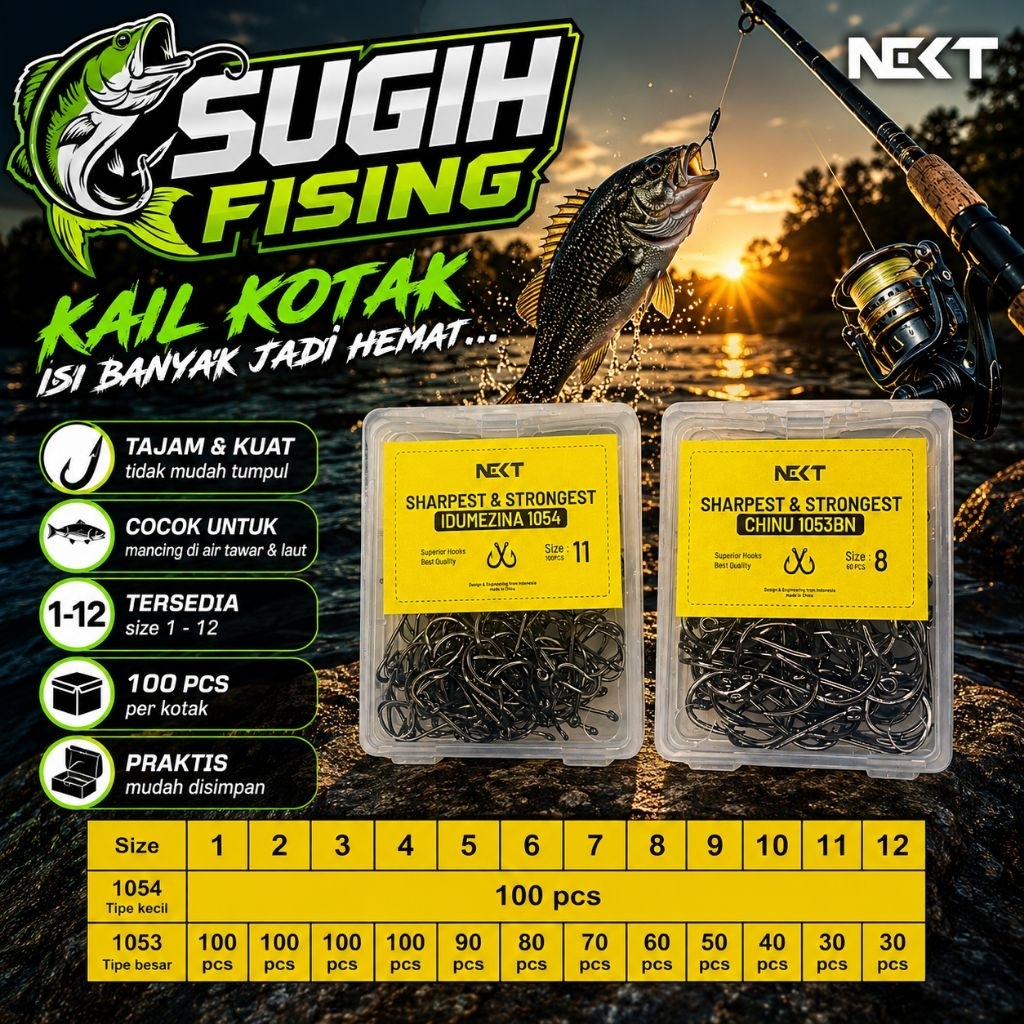 KAIL PANCING NEXT CHINU 1053BN tipe besar dan Izumezina 1054 tipe kecil