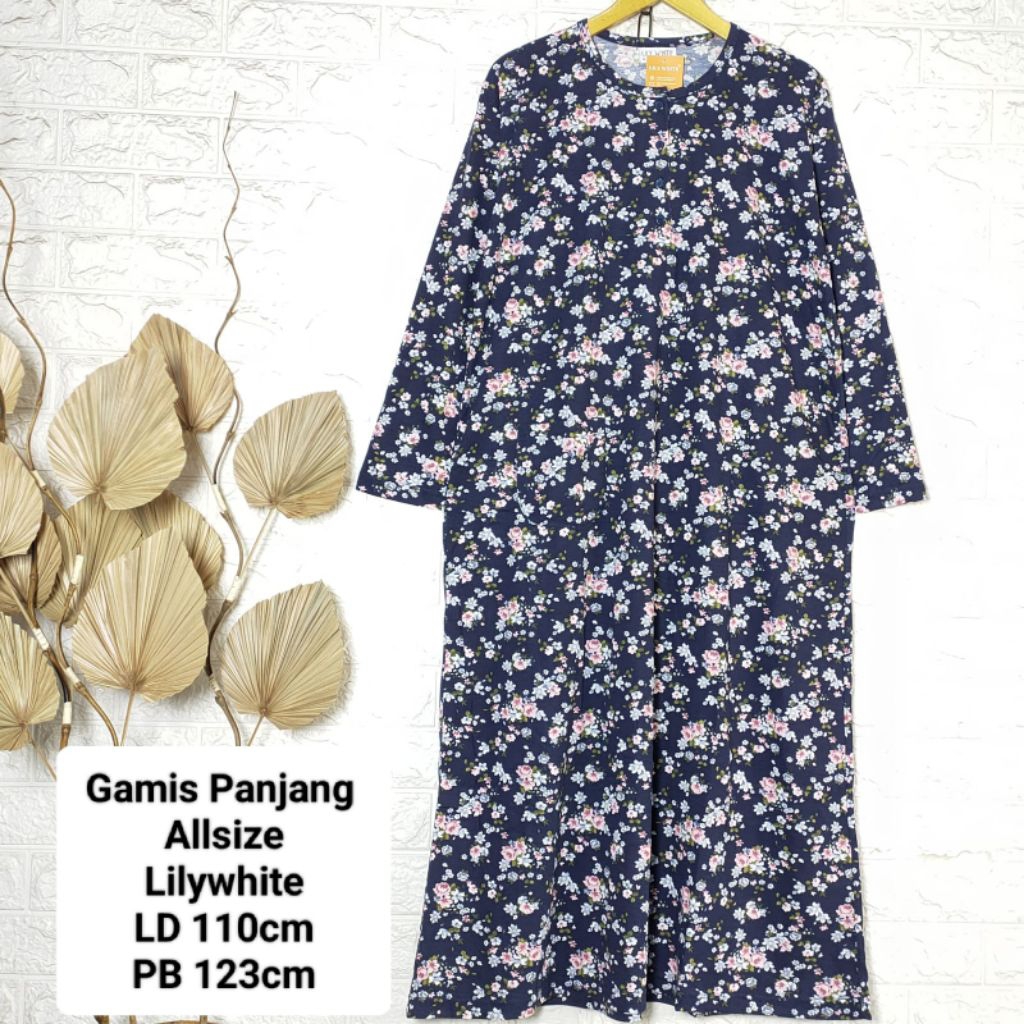 Daster Gamis Kaos Lily White | Gamis Kaos