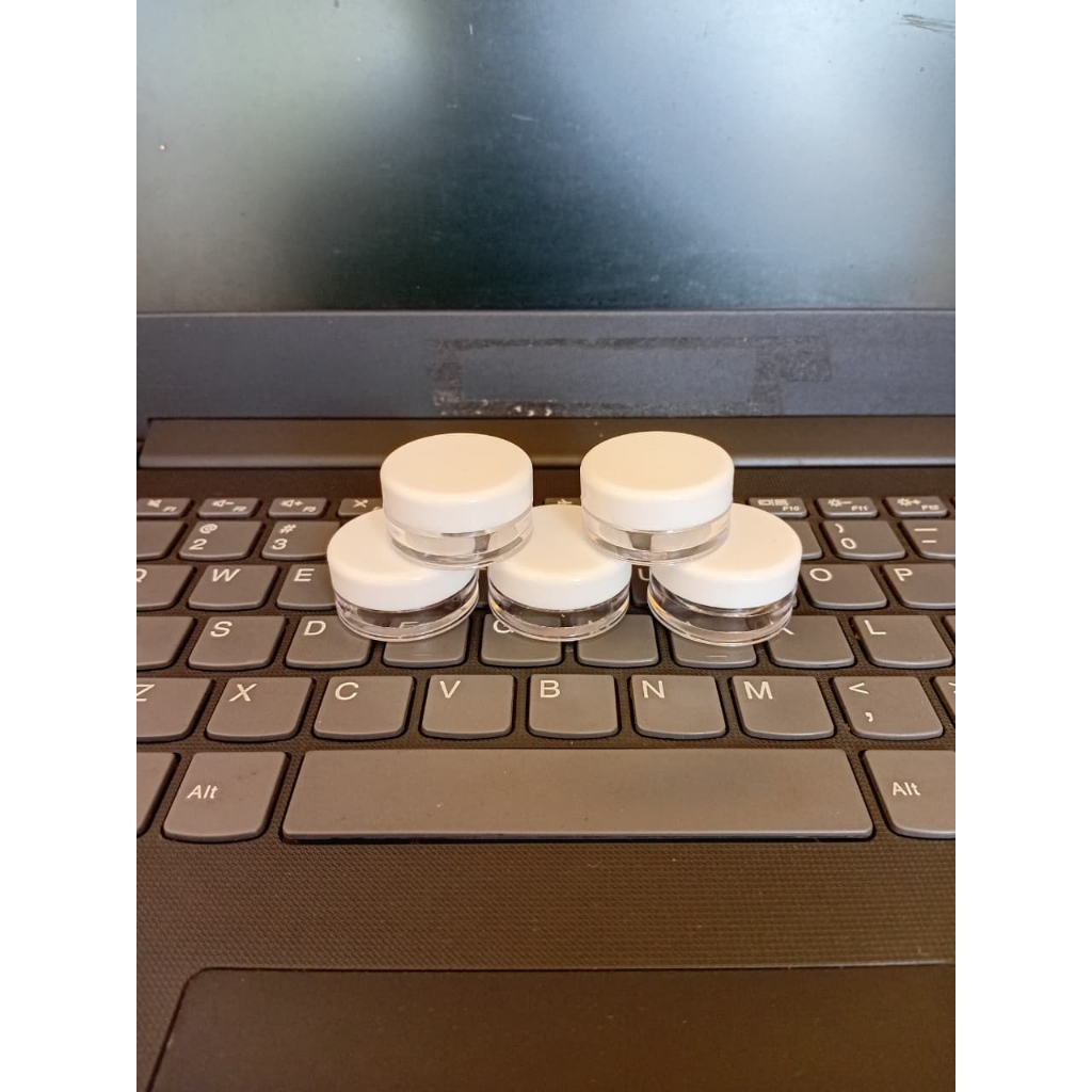 Pot Cream 5 gram Bulat / Pot kelly 5 gr / pot kosmetik 5gr putih natural / pot salep 5gr