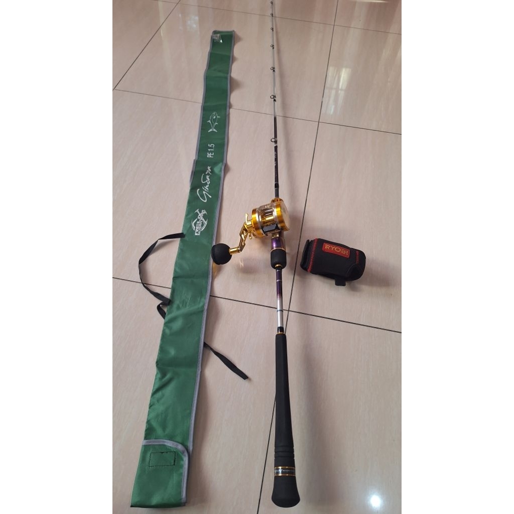 Paket Joran Gindara dan Reel OH  Ryobi Varius GA Second / Bekas