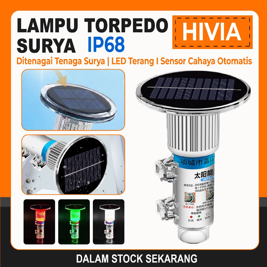 Lampu Torpedo Tenaga Surya Lampu Penanda Jaring Tenaga Surya Lampu peringatan perahu nelayan Laut Ip