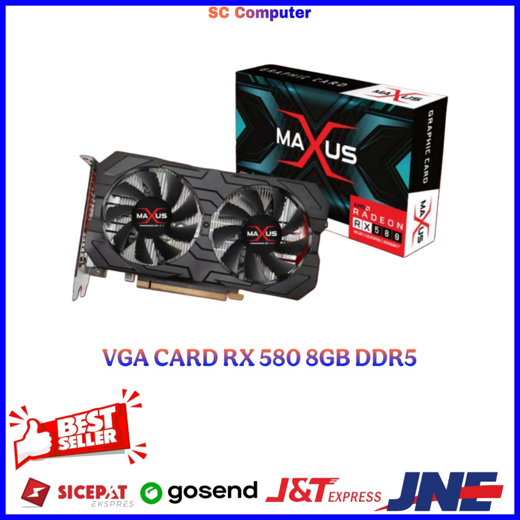 VGA AMD RADEON RX 580 8GB GDDR5 256Bit