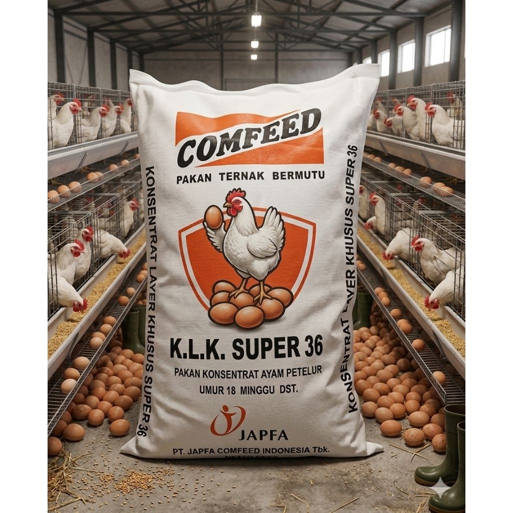 Comfeed KLK Super 36 Konsentrat Kemasan 25 KG Konsentrat Ayam Petelur