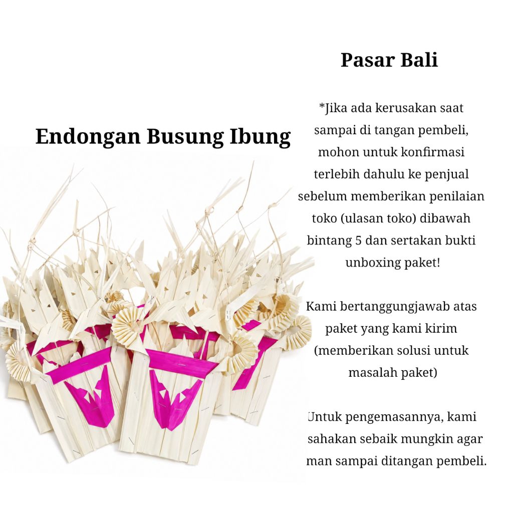 Endongan Busung Ibung Cantik | Pasar Bali | Banten Bali