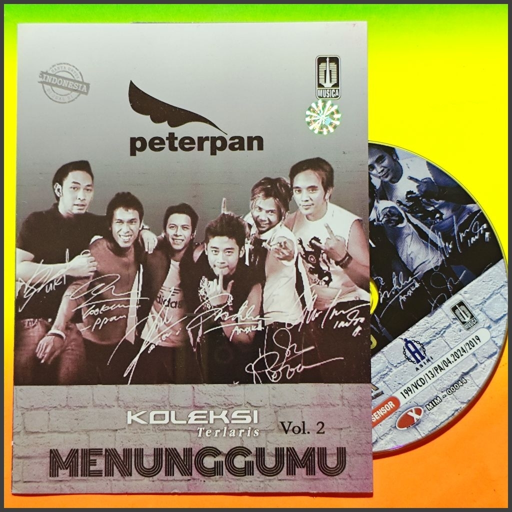 Kaset VCD 15 Lagu Pop Indonesia Peterpan Album Edisi Pilihan Terlaris Vol. 2