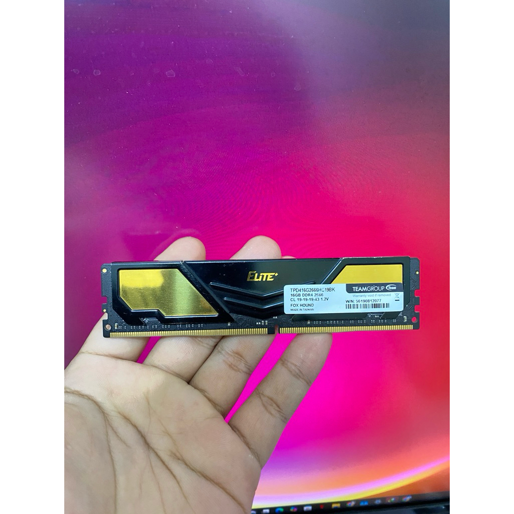RAM 16GB DDR4 2666 1 KEPING TEAMGROUP ELITE BEKAS NORMAL