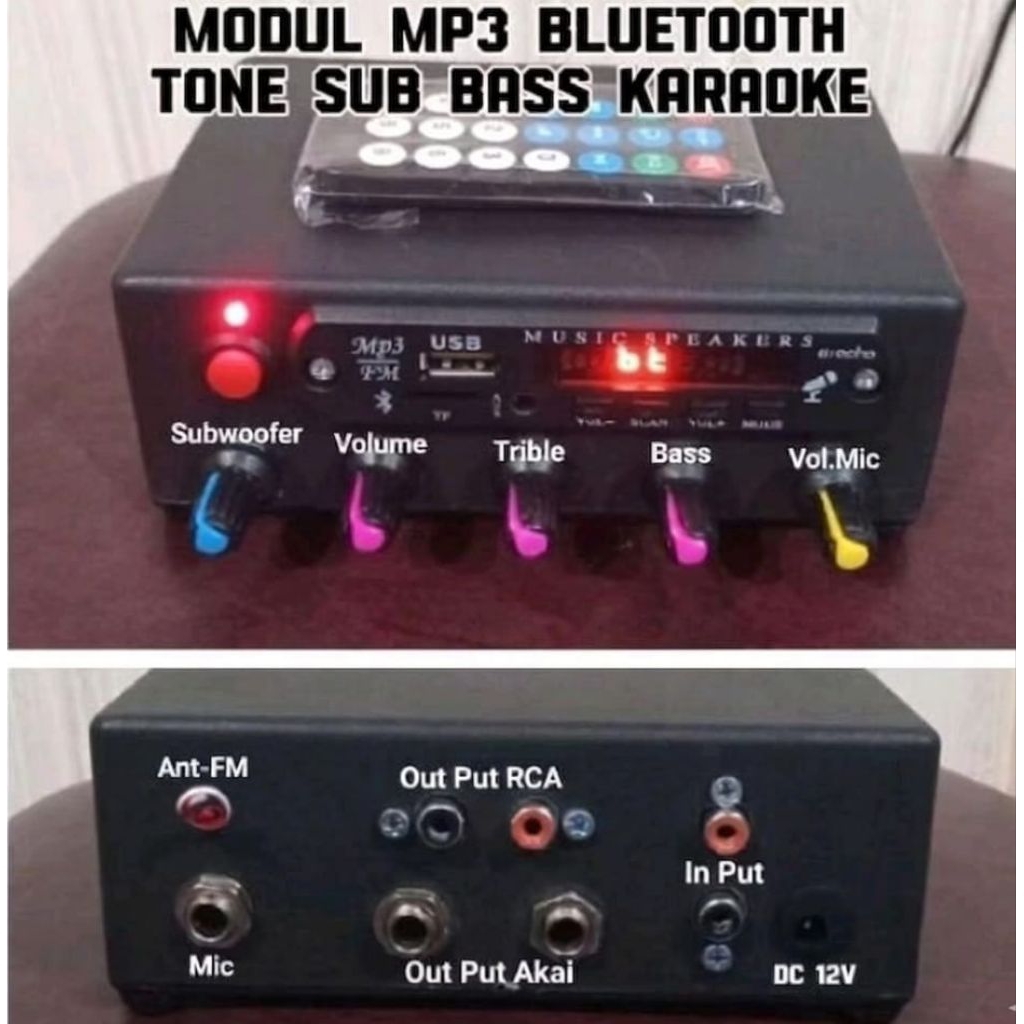 MODUL MP3 BLUETOOTH TONE SUBWOOFER BASS KARAOKE (Tanpa Power)