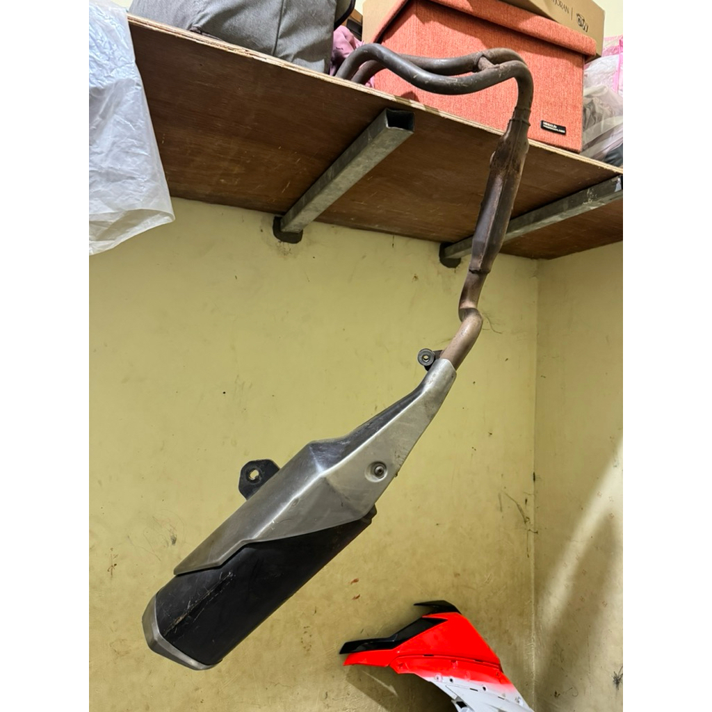 Knalpot fullsystem ninja 250 fi z250 original silincer header leher  standar