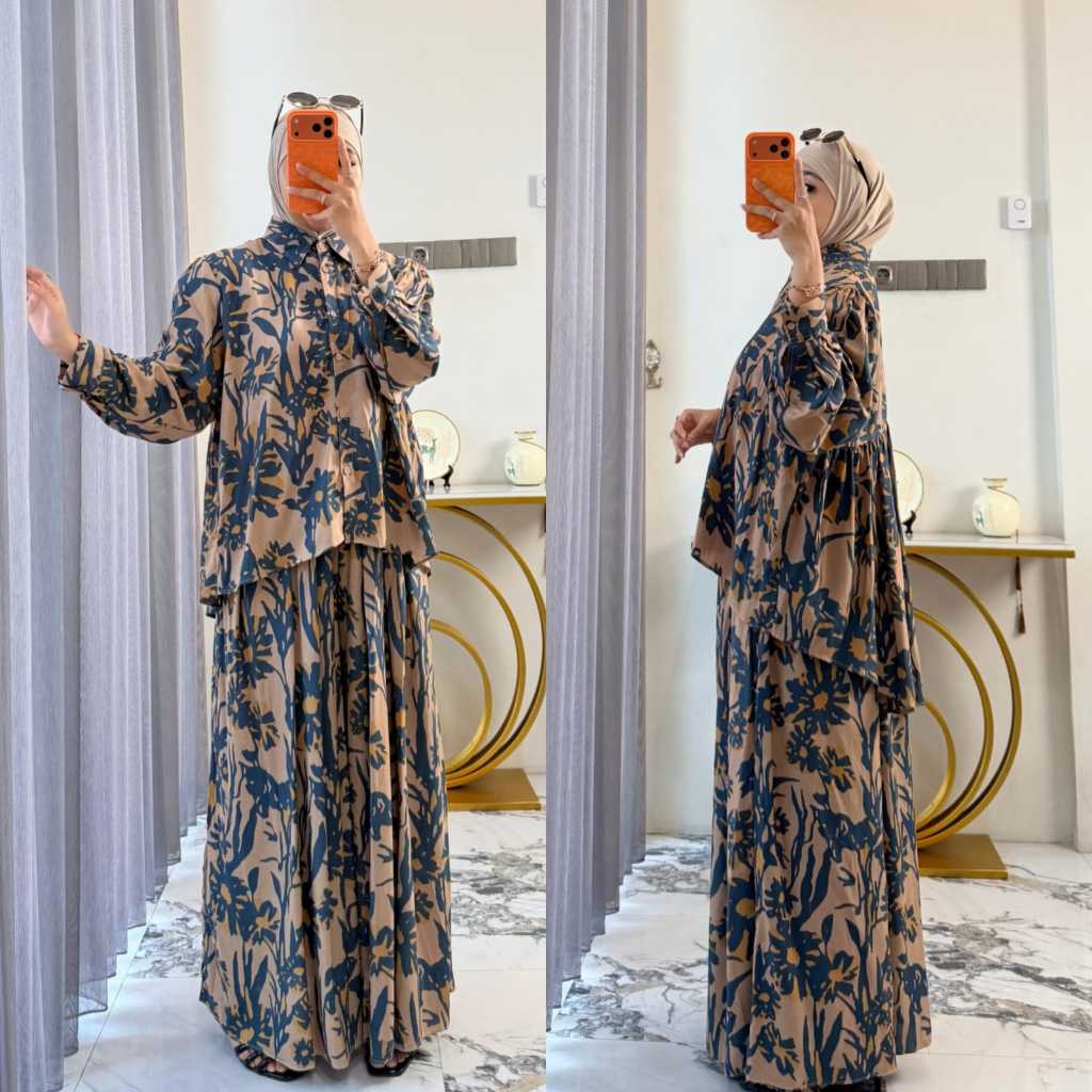 Jelita Set Rayon Atasan dan Bawahan kulot Adem Nyaman Dipakai