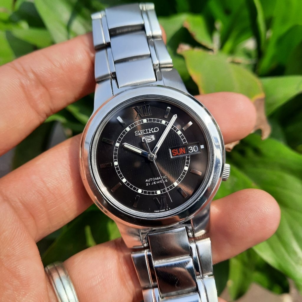 Seiko 5 Automatic SNKA23K1 Black Hitam Sunbrust 7s26-02N0 SNKA23 not SNXS79K1 SNXS79
