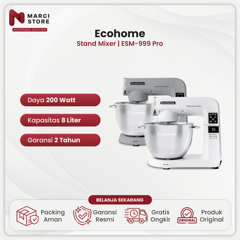 Ecohome Stand Mixer Professional Series ESM-999 Pro | Stand Mixer Ecohome Profesional ESM 999 PRO