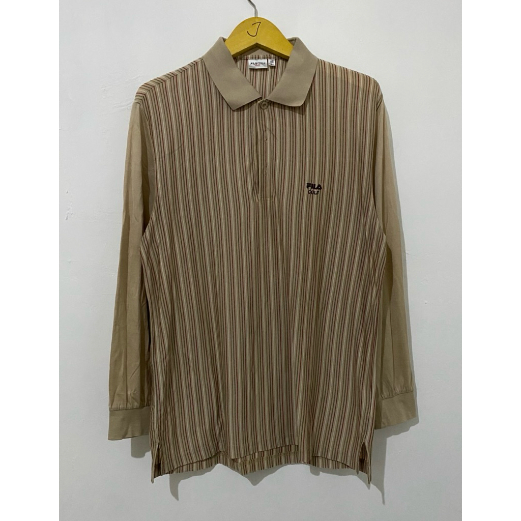 polo long Sleve Fila golf casual style outfit salur