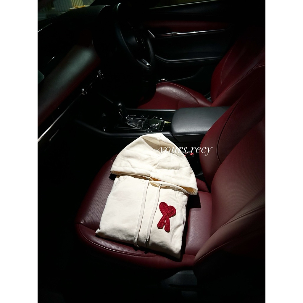 Hoodie Ami Paris Red Logo