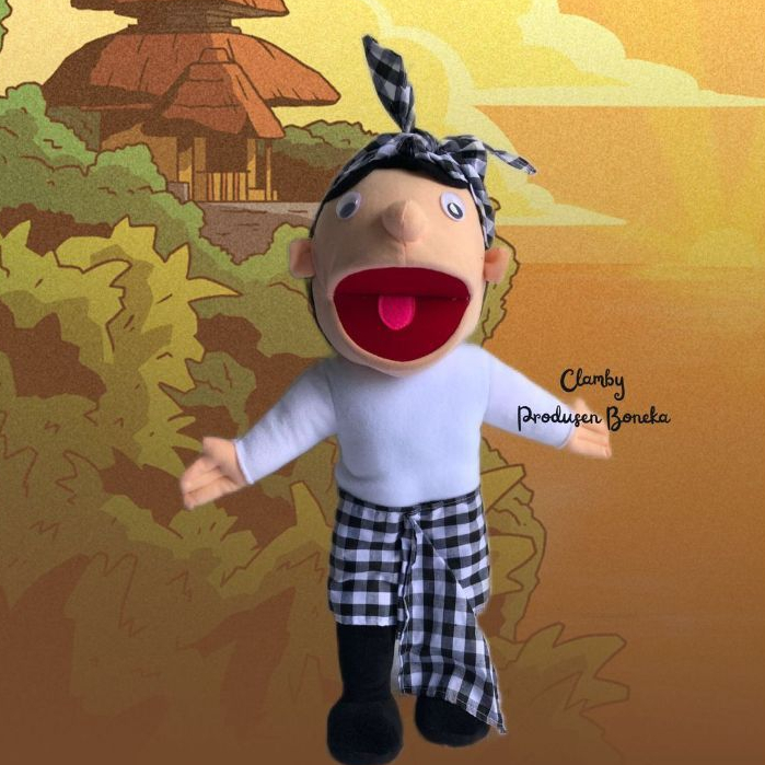 Boneka Muppet Adat Bali Ukuran Besar 75cm/ Boneka Cablak Mainan Anak