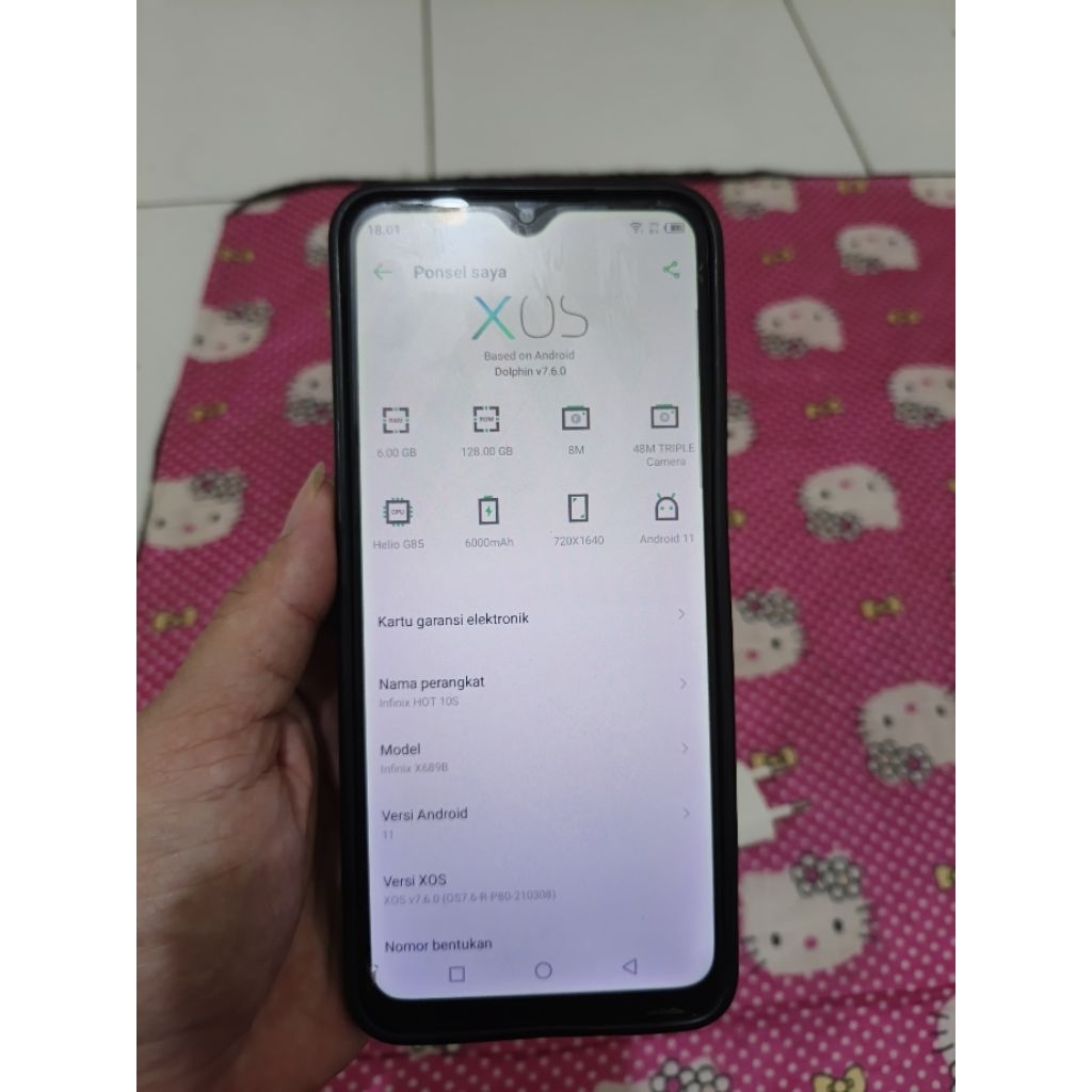 Hp INFINIX HOT 10S second RAM 6Gb