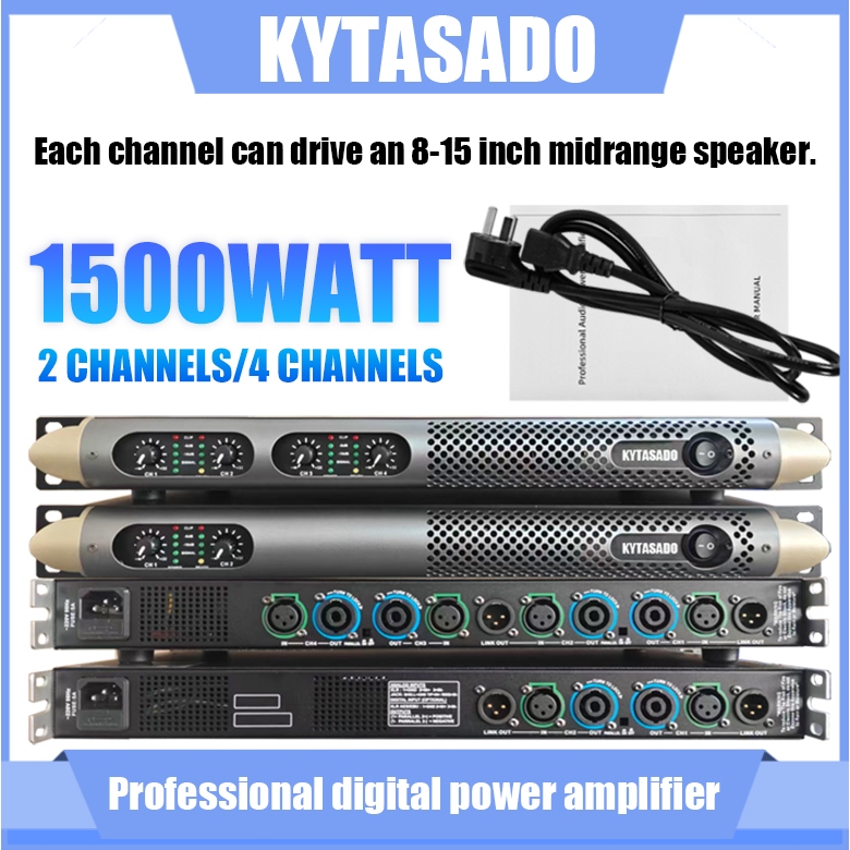 KYTASADO KS2500/KS4500 power amplifier 850W power amplifier metal casing mendukung 15 inci * 4 speak