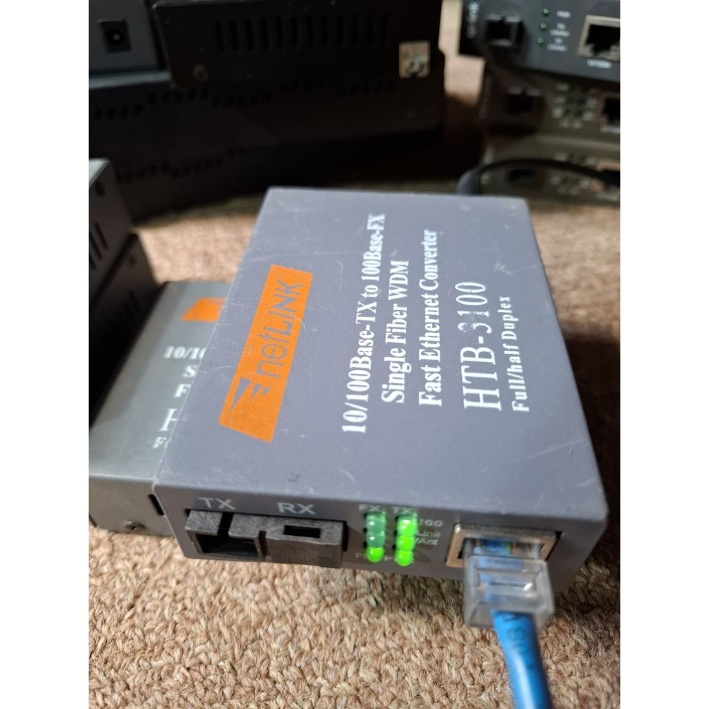 HTB-3100 All Merk A | B Media Converter 10/100Mbps Single Fiber WDM Fast Ethernet Converter Bekas