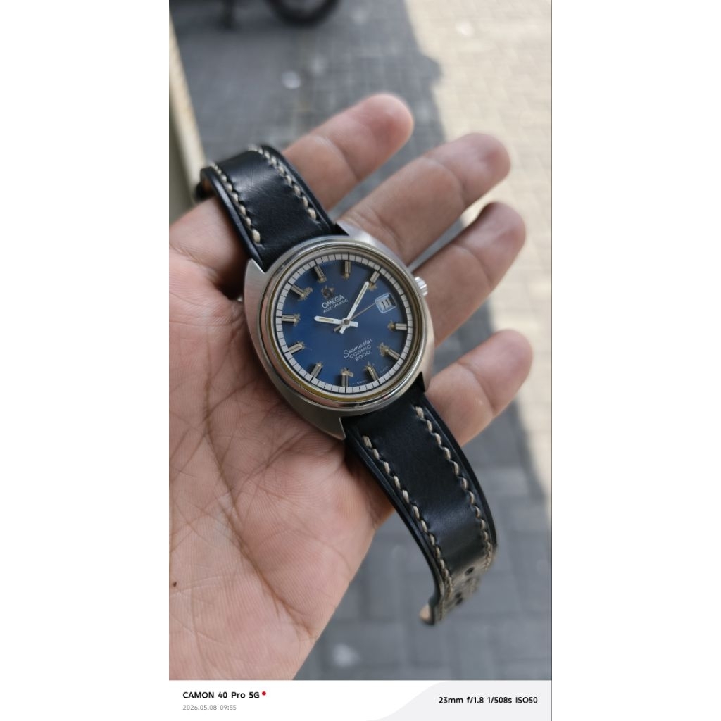 Jam Tangan Vintage Omega Seamaster Cosmic 2000 Blue Dial Tahun 1970