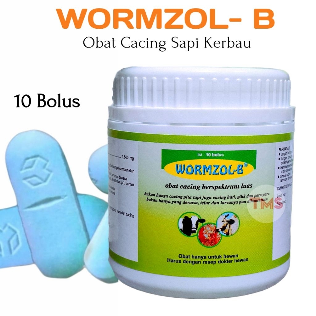 WORMZOL B 10 BOLUS Obat Cacing Untuk Sapi Kerbau