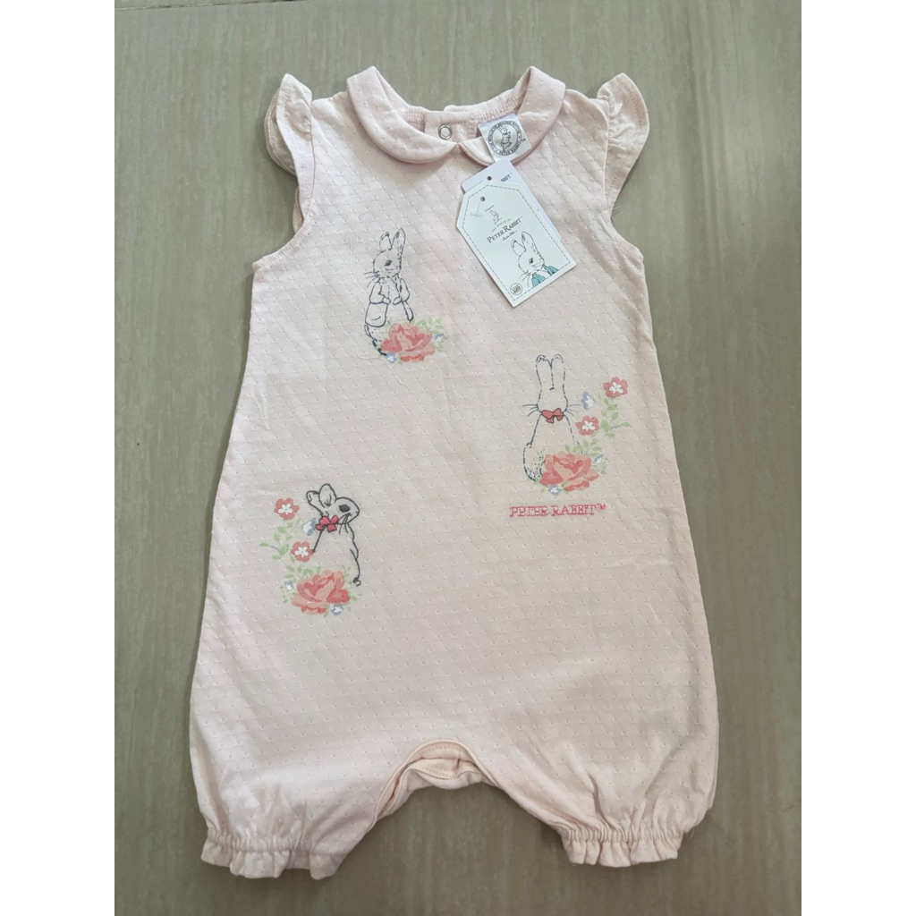 Peter Rabbit Romper Jumper Overall Baju Kodok Bayi Perempuan Impor