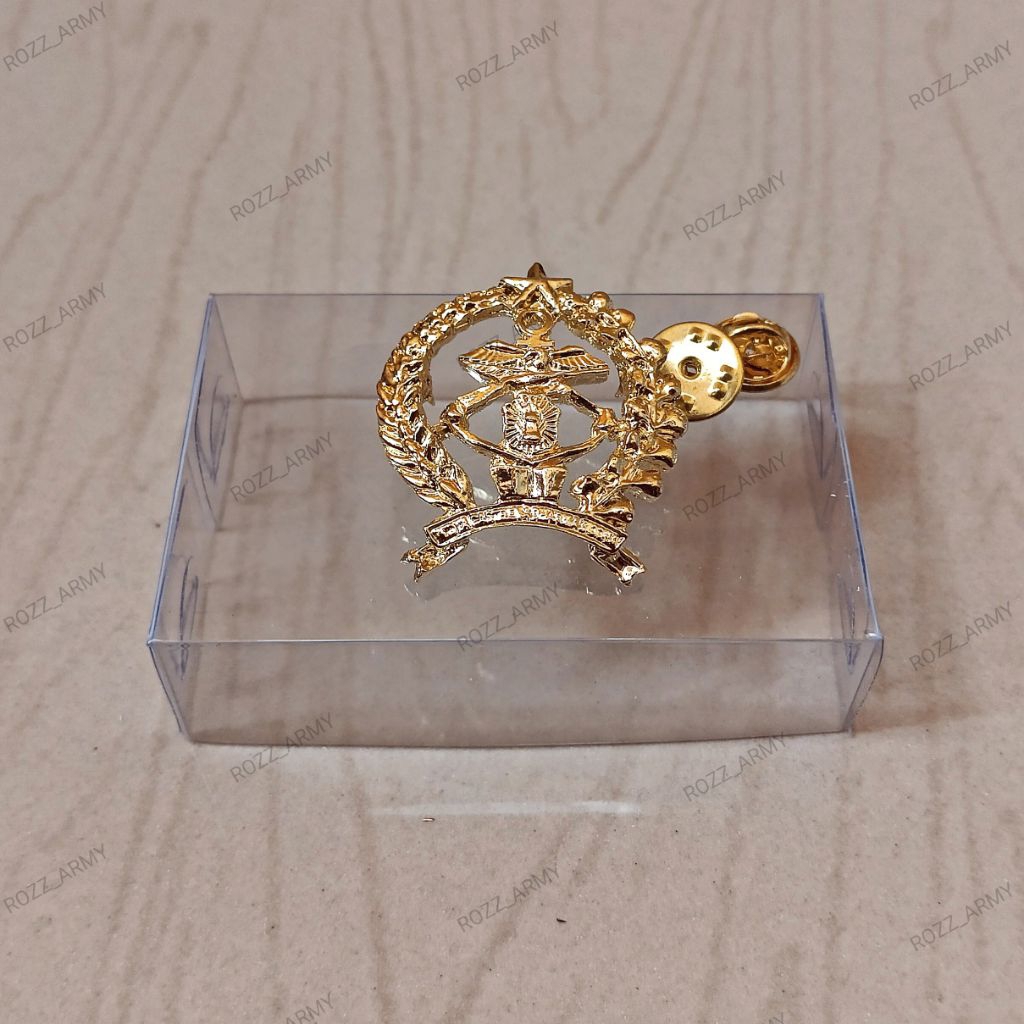pin diksar menwa kancing paku logam gold