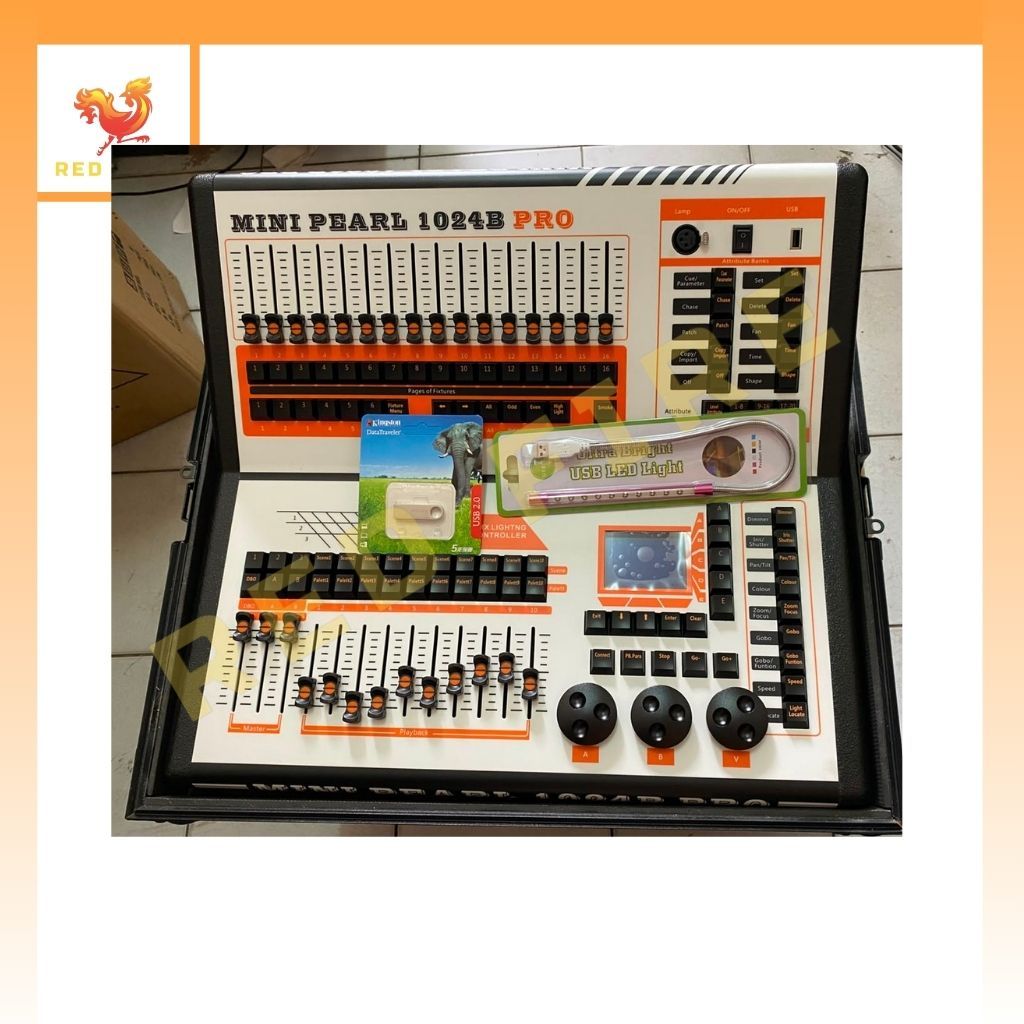 Mixer Minipearl 1024 B DMX 512 REDSUN - Mixer Lighting Minipearl 1024B Lighting Controlled Free Hard